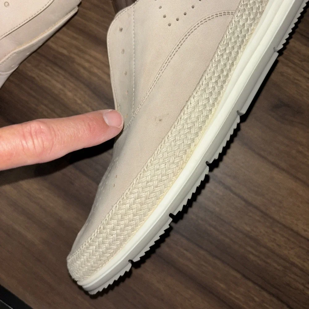 Vaneli Sport 10 M Quain Stone Nubuck Espadrille Perforated Sneaker Slip On